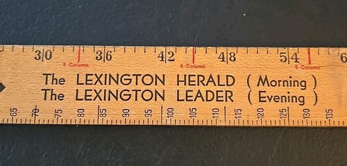 Vintage Wooden Lexington Herald Leader 18” Newspaper Layout Ruler 1930-1940 3B7 - Picture 9 of 11