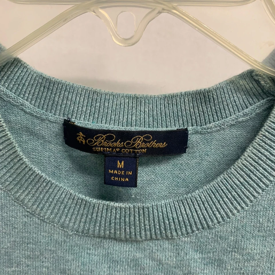Suéter sin mangas Brooks Brothers Supima de algodón talla M verde azulado Foto 3 de 3