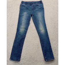 Cat Jack Jeans 8 Girls Jegging 26 X26 Elastic Waist Straight Blue Cotton Blend