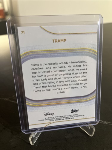 2025 Topps Chrome Disney - Tramp - Blue Refractor /150 - Picture 2 of 3