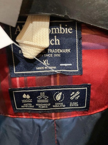 Abercrombie & Fitch NWT Men Size XL Tartan Plaid Ultra Puffer Down-Filled Coat - Picture 12 of 17