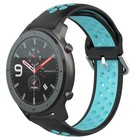 Per Amazfit GTR 47mm 22mm cinturino in silicone sportivo traspirante perforato (
