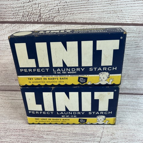2 Vintage Linit Perfect Laundry Starch Not Opened Great Art and Advertising - Picture 2 of 13