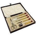 AS IS Vintage Germany Sewing Mending Kit Case Celluloid Needle Case Tools