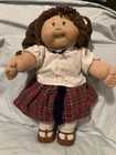 Cabbage Patch Kid CPK Vtg 1985 Brown Pigtails & Eyes W/Tooth Doll Scottish Girl