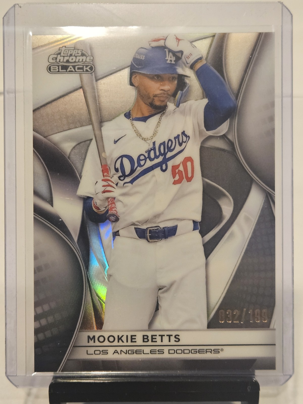 2025 Topps Chrome Black - Mookie Betts #128 Refractor /199