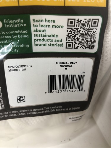 NEW Fruit Of The Loom Men's Thermal Waffle Shirt & Pant Size Medium White - Picture 7 of 7