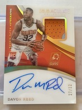 2017-18 Panini Immaculate Jersey Number /32 Davon Reed RPA Rookie Patch Auto RC