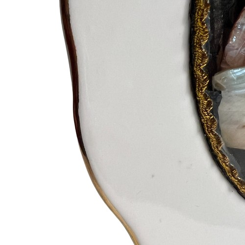 Vintage Zhuzhou Chinese Ceramic Abalone Plate Bubble Glass Hand Crafted Art 8" - Bild 5 von 6