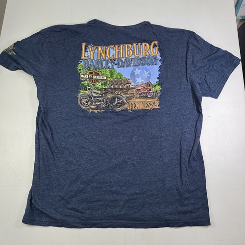 Harley Davidson Mens 2XL T-Shirt Lynchburg TN Knucklehead Motorcycle Tee - Picture 8 of 9