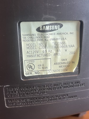 Retro CRT Gaming TV. Samsung TXJ1966. Tested And Working. With Remote - Picture 6 of 7