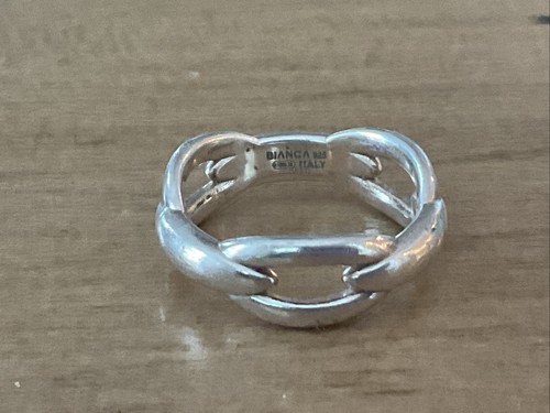 Bianca Italy 925 Sterling Silver Knot Band Ring Sz 8 - Picture 4 of 7