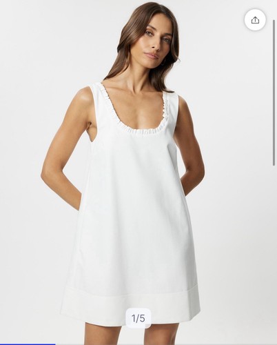 The Fated Nella Mini Dress - White - 60’s Retro Vintage Style - Size 14 - BNOWT - Picture 2 of 5