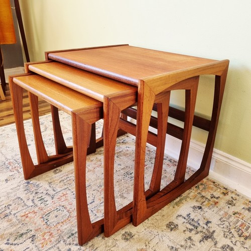 G Plan Teak Quadrille Nest Of Tables Coffee Side End Tables Vintage MCM Danish  - Picture 13 of 18