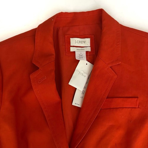 J.Crew Schoolboy Blazer Blood Orange Single Breasted Academia Preppy Sz 12 - Picture 9 of 9