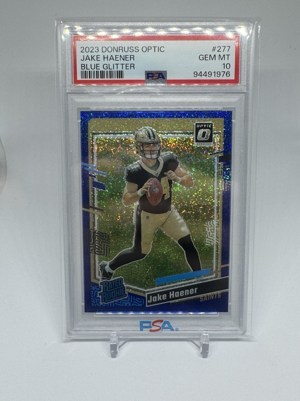 2023 Donruss Optic - JAKE HAENER Rated Rookie Blue Glitter *PSA 10 POP 2* #277