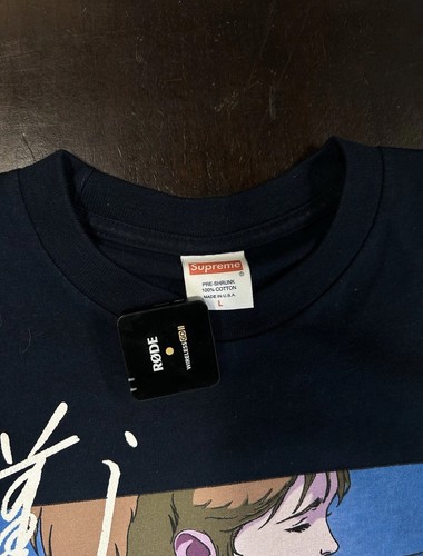 T-shirt SUPREME Toshio Maeda USA M 2015 Overfiend Date Touch Japan anime nera - Foto 3 di 8