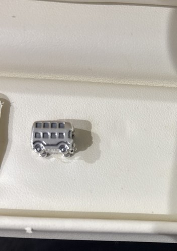 Pandora Union Jack London Double Decker Bus Enamel & SS .925 Charm 791049ER - Picture 2 of 2