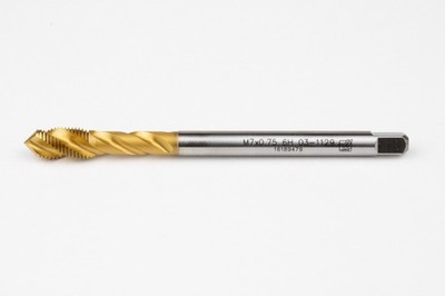 Haas M7x0.75 MF HSS-E Spiral Flute Tap, 5.5mm Shank x 10mm Thread Length, 2.5XD
