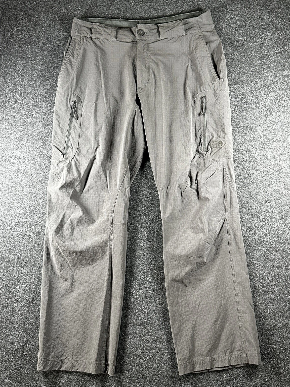 The North Face Mens Pants Nylon Rip Stop Outdoor Hiking Fit 34x30 Charcoal Gray