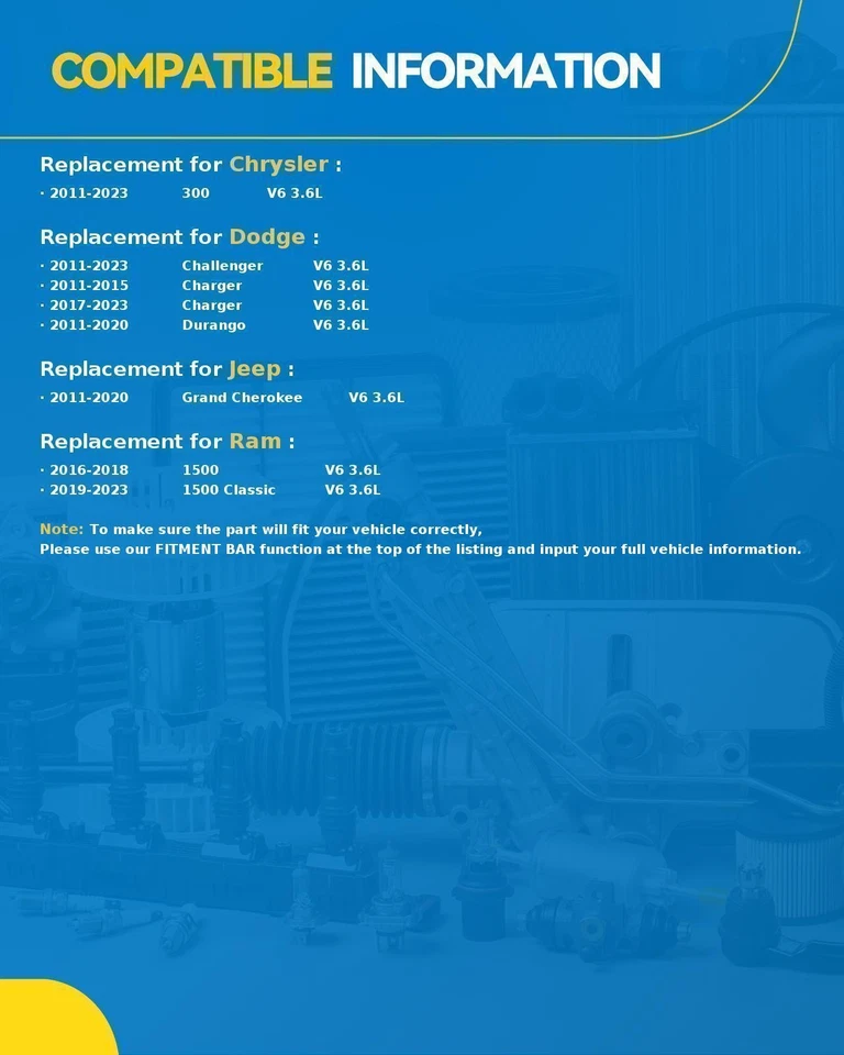 PHILTOP Alternator For 11-23 Chrysler 300 3.6L & 11-20 Jeep Grand Cherokee 3.6L Foto 2 de 4