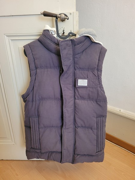 Superdry JPN Weste Grau Medium Abnehmbare Kapuze
