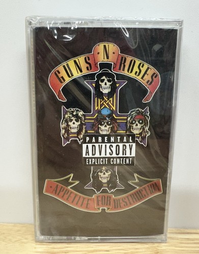 Guns N' Roses Appetite for Destruction Geffen new sealed cassette