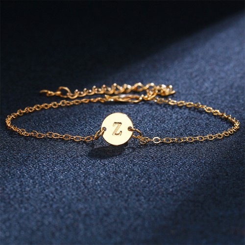 Mujer 26 Letras Pulsera Adorno Moda Joyería Personalidad Simple - Imagen 32 de 32