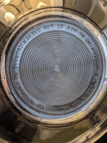 Pyrex Colonial Mist weiß Spitze verschachtelt Rühren Servierschüsseln Vintage 1980er USA Set 4 - Bild 8 von 9