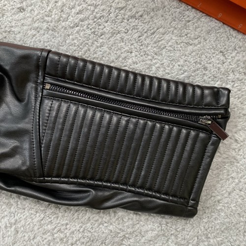 GUC The Limited Faux Leather Jacket 3X Black Ribbed 1990s Vibe - Picture 11 of 15
