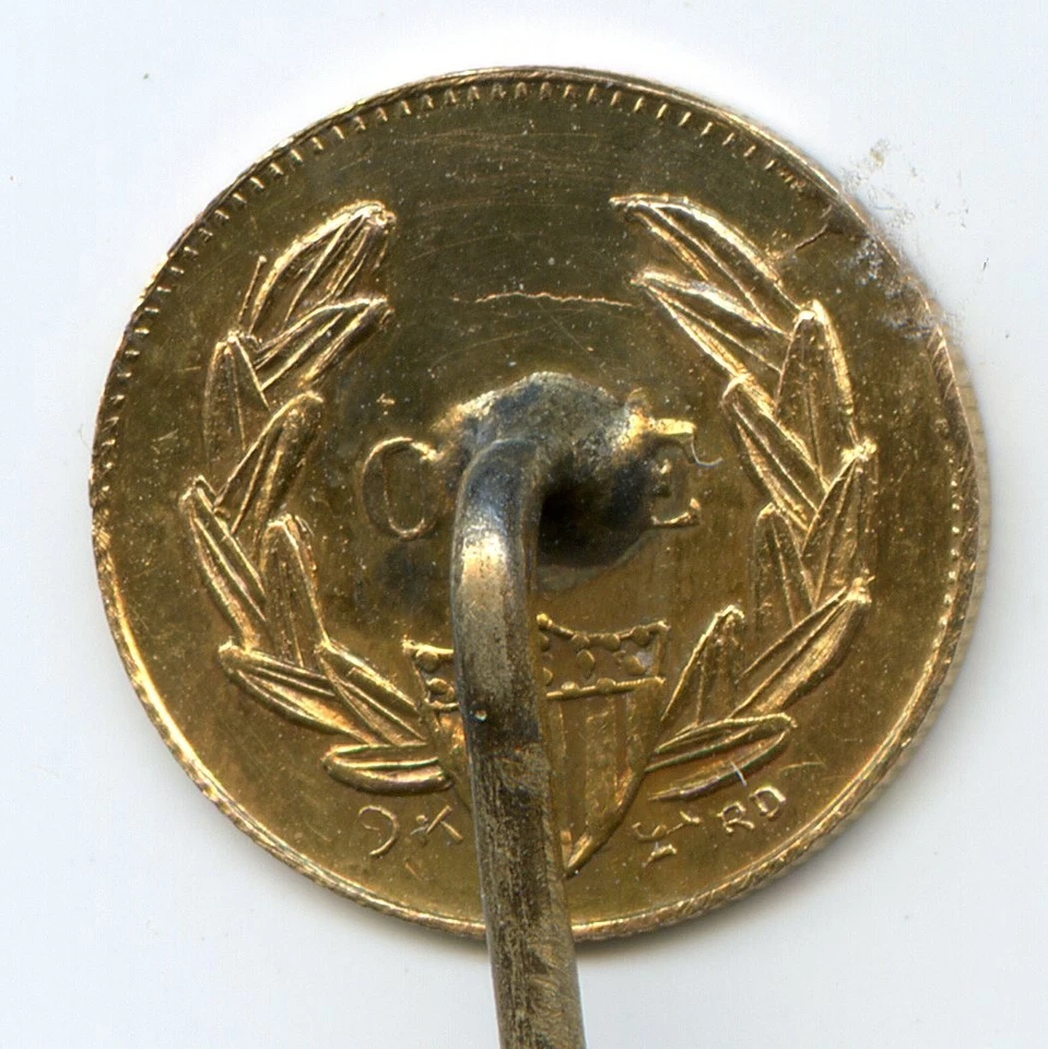 GOLD - 1849 $1 British Columbia / California Gold / Greene 320 / Stickpin - Image 2 of 4