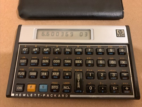 Ausgezeichnet funktionierender Hewlett-Packard HP 11C wissenschaftlicher Taschenrechner mit Schuber USA