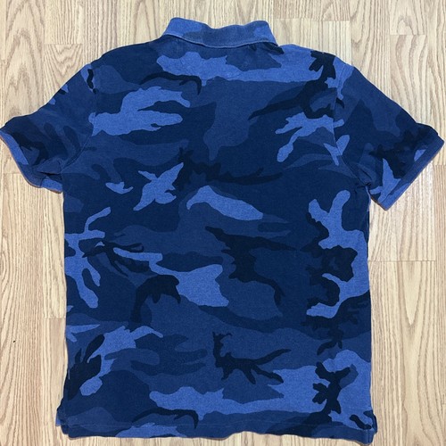 Polo Ralph Lauren Polo Shirt Boys Medium Bue Camouflag Embroidered Preppy Casual - Picture 4 of 9