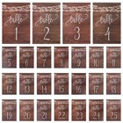 25 Pcs Tischnummern Hochzeit Hochzeitstischnummer Hochzeitsschilder