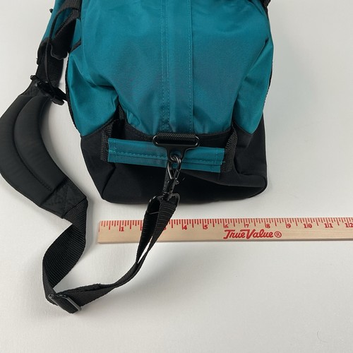 L.L. Bean Teal Duffel Gym Bag Medium Retro Sport Travel Core Utility Y2K - Picture 10 of 12