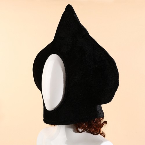 Multipurpose Black Plush Spade Hat Unisex Headwear For Anime Theme Parties - Picture 7 of 8