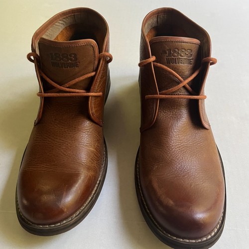 Wolverine 1883 Boots Mens 10 US Orville Chukka Desert Boots Brown Leather 2 Hole - Picture 2 of 12