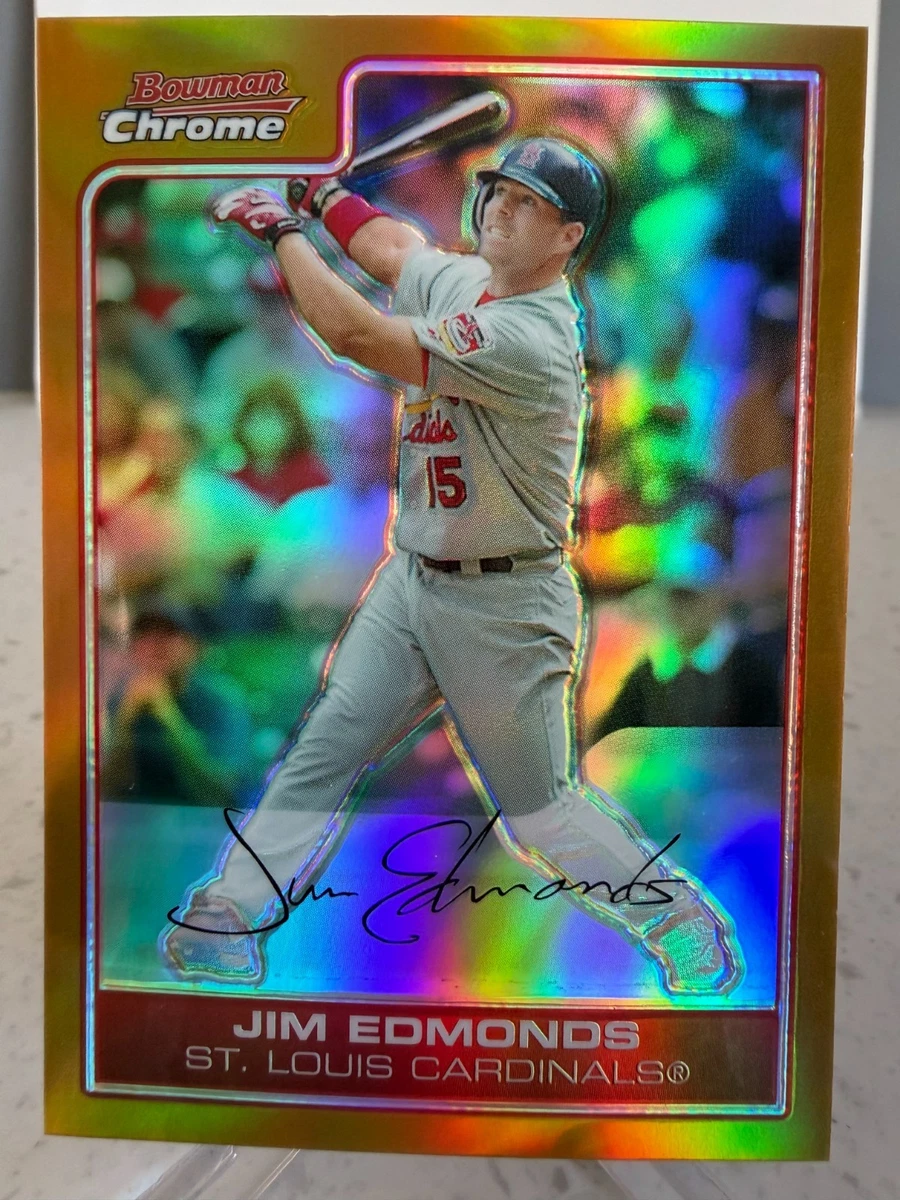 2006 Bowman Chrome 'Gold Refractor' Jim Edmonds #144 serial'd/50 8