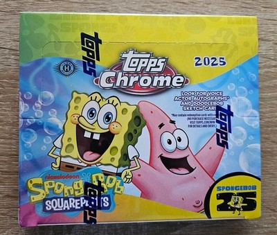 2025 TOPPS CHROME SPONGEBOB 25th ANNIVERSARY HOBBY BOX | OVP | AUTO | SKETCH