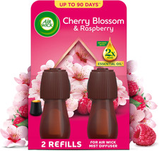 Air Wick Cherry Blossom & Raspberry Essential Mist Twin Refill 20ml, Lasting