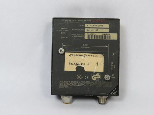Microscan FIS-0850-0008 Bar Code Scanner USED - Picture 4 of 5