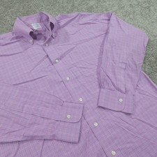 Brooks Brothers Dress Shirt Mens 15.5 33 Button Down Slim Fit Glen Check Lastol