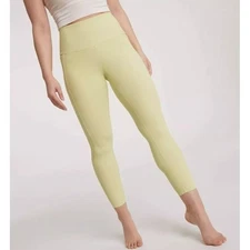 CALIA Women's Seamed Ribbed Essential 7/8 Legging Light Green XXS NWT