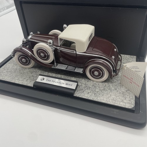 Vintage Franklin Mint 1925 Hispano-Suiza H6B Kellner diecast Maroon 1:24 scale - Picture 4 of 6