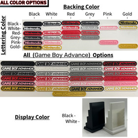 Gameboy Advance & 18 Game Cartridges - DISPLAY ONLY (Customize Colors)