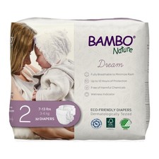 Bambo Nature Dream Baby Baby Diaper Size 2 7 to 13 lbs. 1000016924 32 Ct