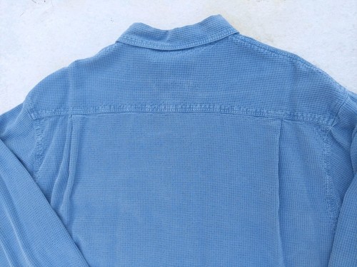 Camisa Tencel Denim Azul Territory Ahead Manga Larga 2 Bolsillos Hombres XL Pecho 46 - Imagen 17 de 17