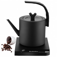 1.0L Gooseneck Electric Kettle Matte Black 304 Stainless Steel 800W Auto Off