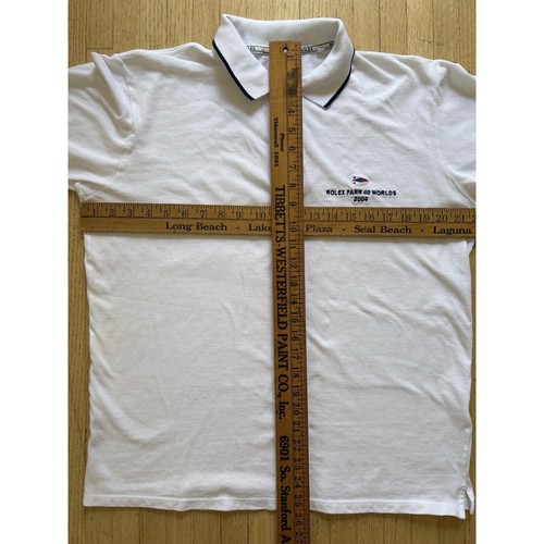 Rolex Polo Shirt Farr 40 worlds 2004 Sailing Size Large White Blue Trim - Picture 7 of 7