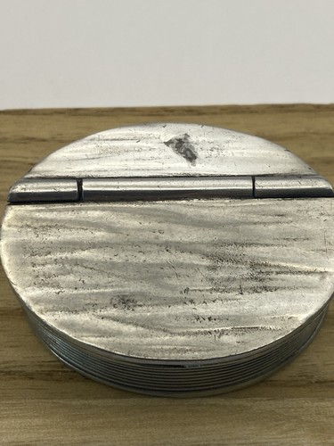 Zinn Schnupftabakdose Pillen Tabak Halter, verziertes Design Wentworth of Sheffield - Bild 3 von 6